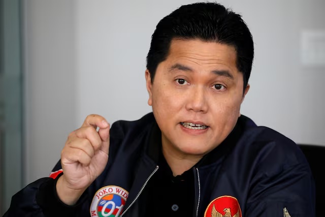 Chief of Indonesia's presidential election campaign for Joko Widodo, Erick Thohir, talks during a media briefing in Jakarta, Indonesia, February 27, 2019. REUTERS/Willy Kurniawan