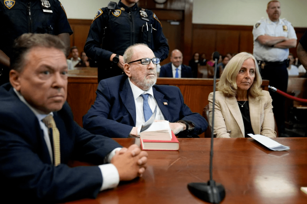 FILE - Harvey Weinstein, center, appears in criminal court in New York, Sept. 18, 2024. Seth Wenig - pool, ASSOCIATED PRESS FILE - Harvey Weinstein, center, appears in criminal court in New York, Sept. 18, 2024. Seth Wenig - pool, ASSOCIATED PRESS