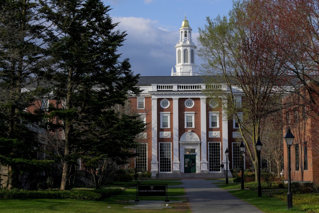 A view of the Business School campus of Harvard University in Cambridge, Massachusetts, U.S., April 15, 2025. (Reuters)