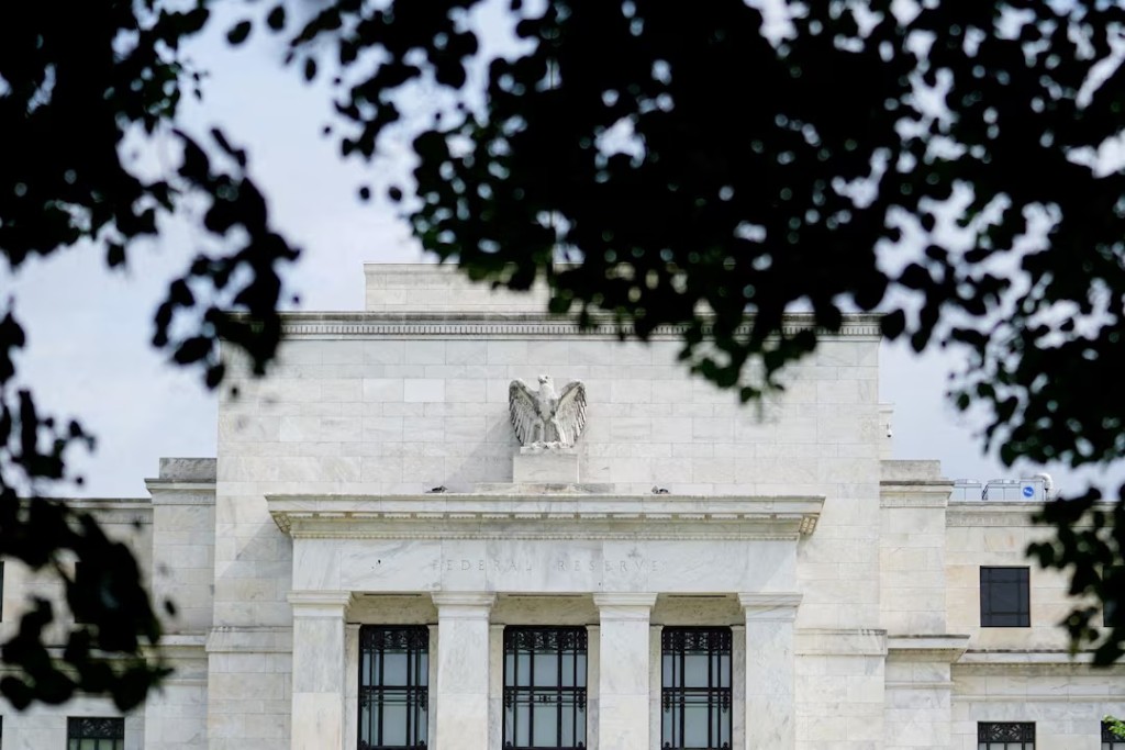 The exterior of the Marriner S. Eccles Federal Reserve Board's building is seen in Washington, D.C., U.S., June 14, 2022. REUTERS/Sarah Silbiger/File Photo