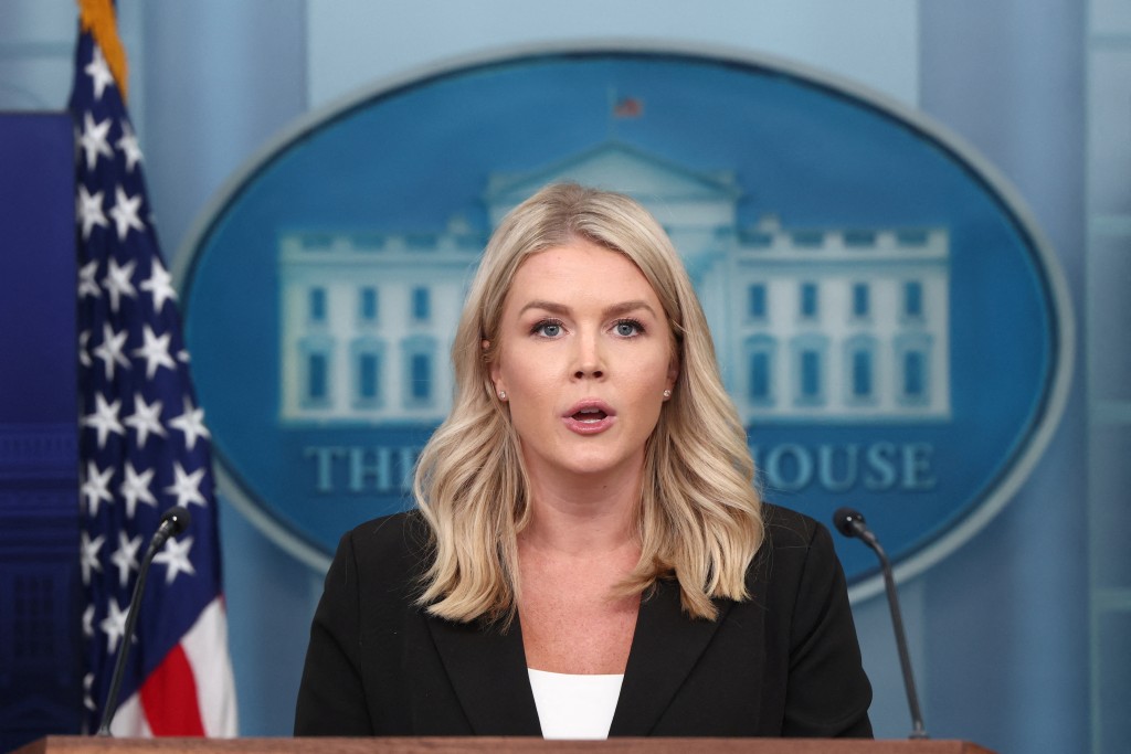 White House Press Secretary Karoline Leavitt holds a press briefing at the White House in Washington, D.C., U.S., July 7, 2025. (Reuters)
