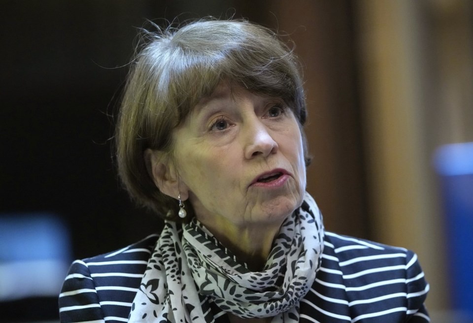 FILE - Anna Singer, a Swedish expert leading the country's investigation into its international adoption practices, speaks during an interview in Seoul, South Korea, March 21, 2023. (AP Photo/Ahn Young-joon, file)