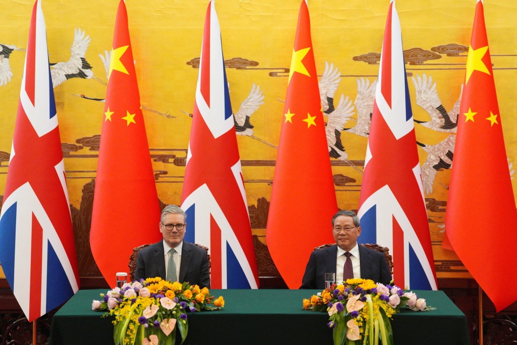 British Prime Minister Keir Starmer and Li Qiang, Premier of the People's Republic of China, attend a signing ceremony, following a bilateral meeting at the Great Hall of the People during British Prime Minister Keir Starmer's visit to China, in Beijing, China January 29, 2026. (Reuters)