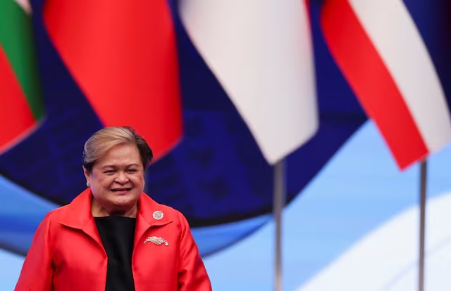 Philippines' Secretary of Foreign Affairs Theresa Lazaro attends the ASEAN Foreign Ministers' Meeting in Kuala Lumpur, Malaysia, October 25, 2025. REUTERS/Chalinee Thirasupa
