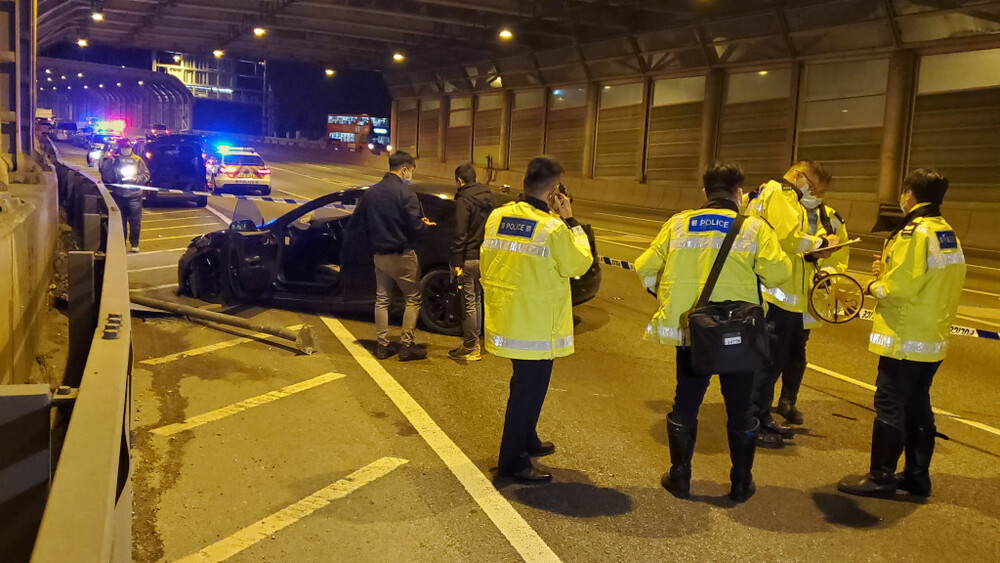 Tesla driver dies after crash on Tuen Mun Road, cause of death yet to ...