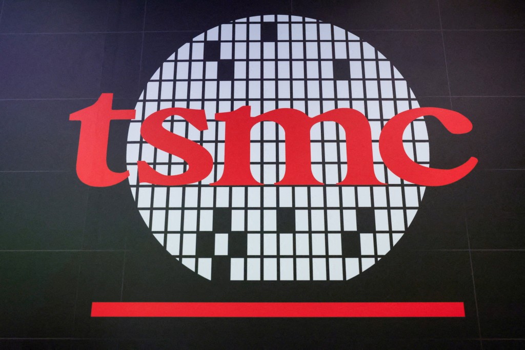 The logo of Taiwan Semiconductor Manufacturing Company (TSMC) at the company's second-quarter earnings conference in Taipei, Taiwan, July 16, 2026. REUTERS.