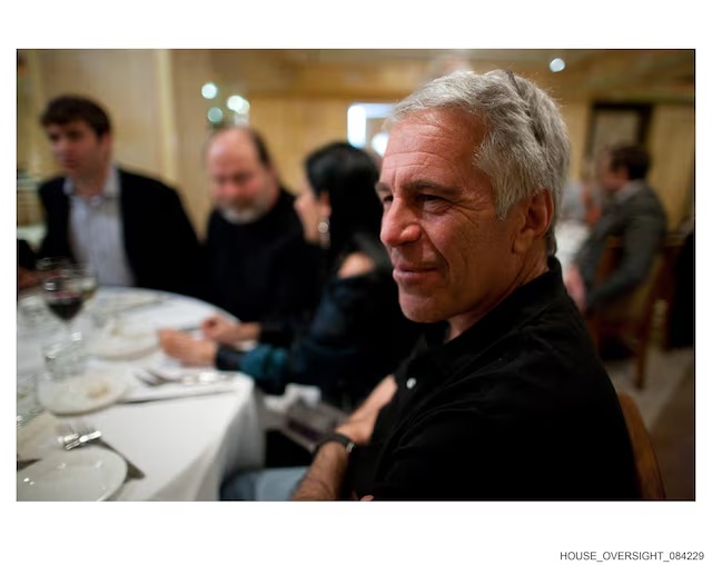 Late financier and convicted sex offender Jeffrey Epstein is seen in this image from the U.S. Justice Department’s file of Epstein, released by the House Oversight Committee Democrats Washington, D.C., U.S., on December 18, 2025. House Oversight Committee Democrats/Handout via REUTERS