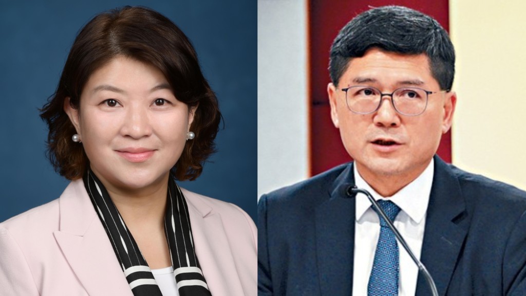 Libby Lee Ha-yun (left) to succeed Tony Ko Pat-sing (right) to head Hospital Authority.