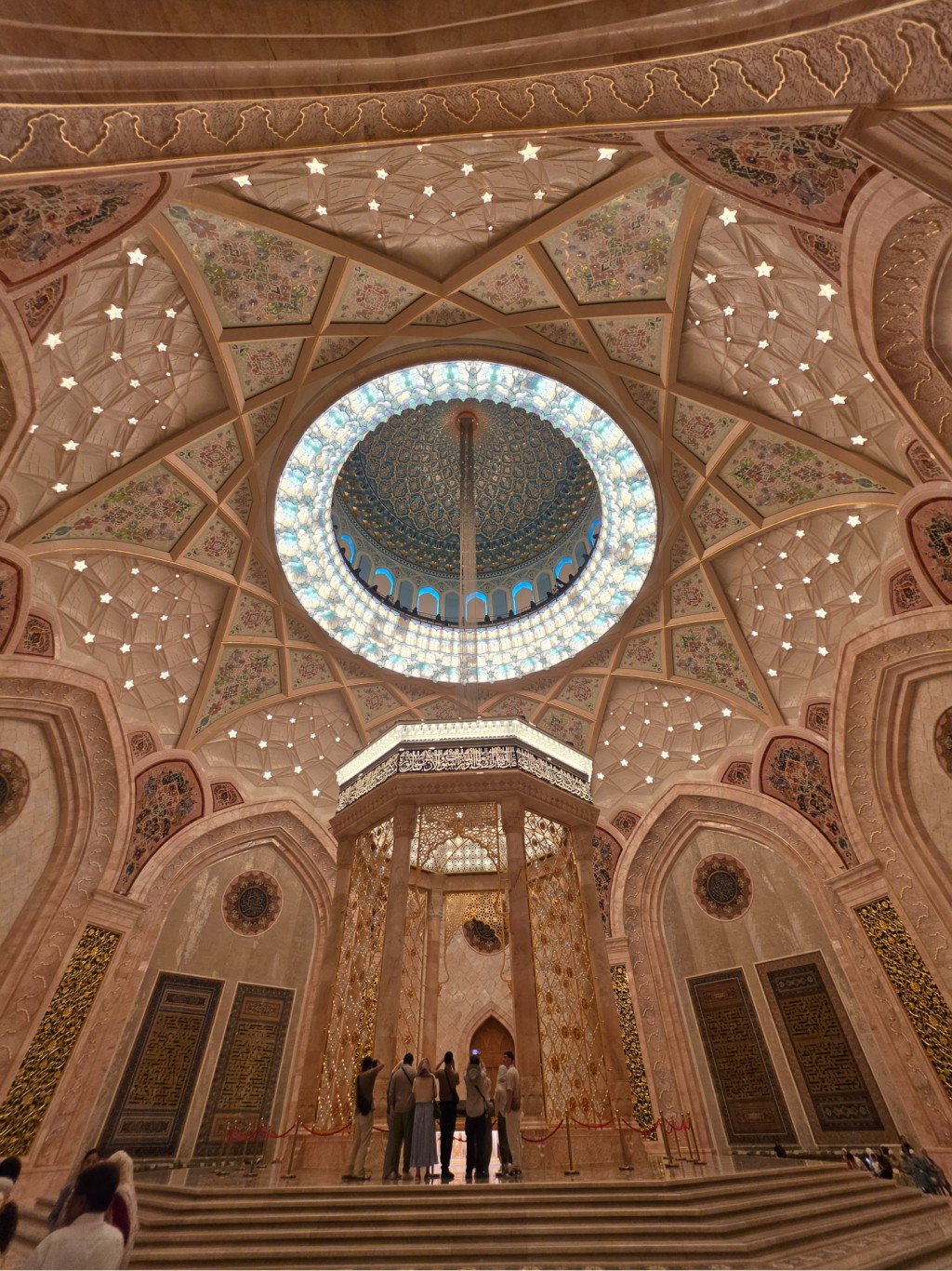The Qur'an Hall houses the world’s oldest surviving sacred scripture dating back to the seventh century.