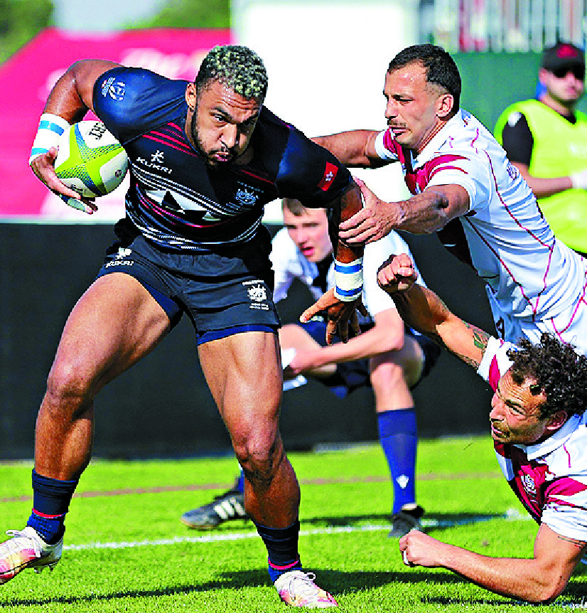 Max Denmark in action. Max Denmark in action.