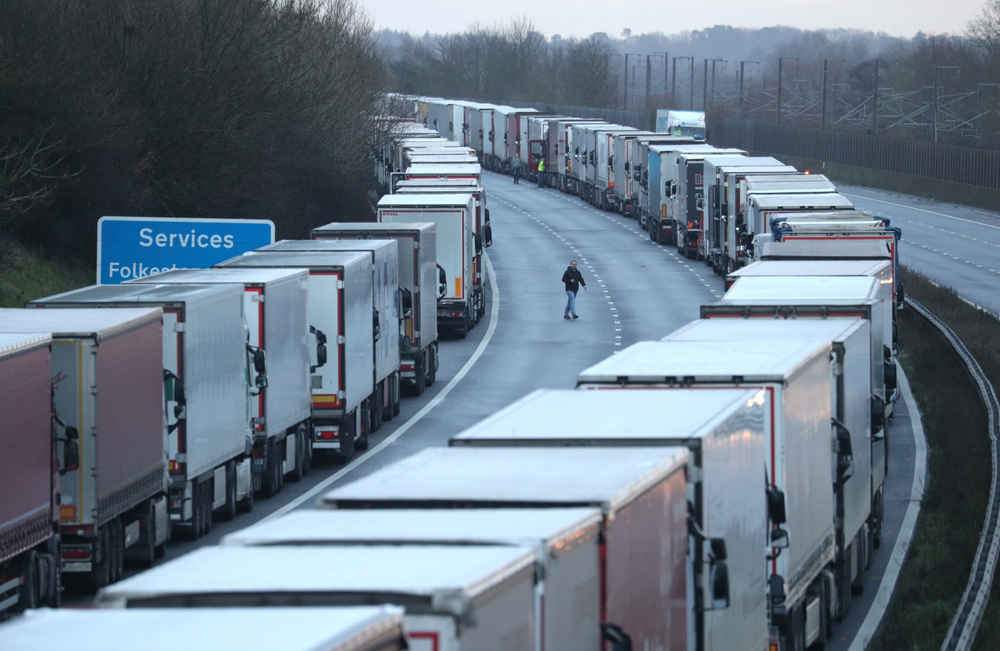 More than 2,800 trucks are trapped in Kent, but the queues built up around motorways could still take days to clear. More than 2,800 trucks are trapped in Kent, but the queues built up around motorways could still take days to clear.
