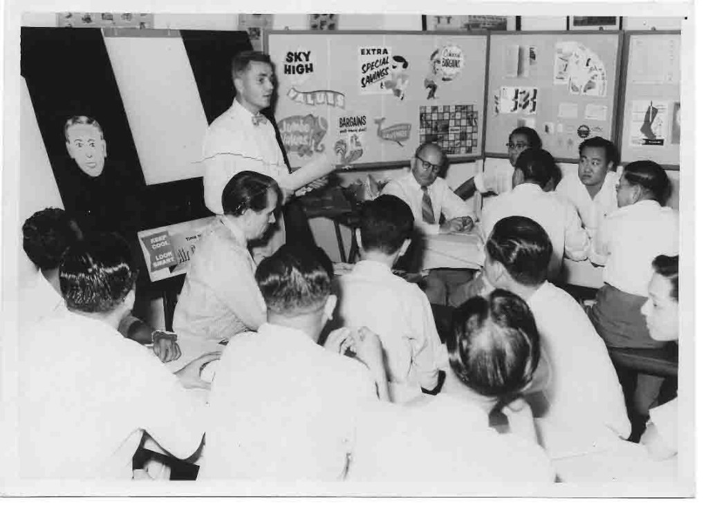 Alois Jiříček at a Baťa company conference in Singapore (1957) (Source: Author’s Archive) 