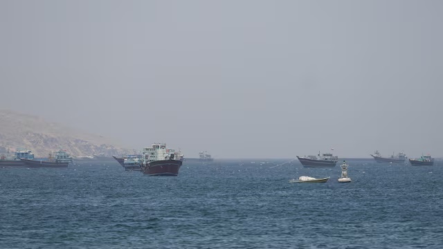 Ships and boats in the Strait of Hormuz, Musandam, Oman, May 4, 2026. REUTERS/Stringer