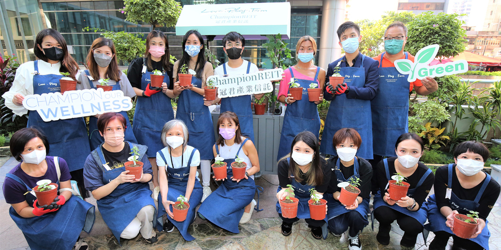 Langham Place tenants learnt to grow their own herbs at Love . Play . Farm.
