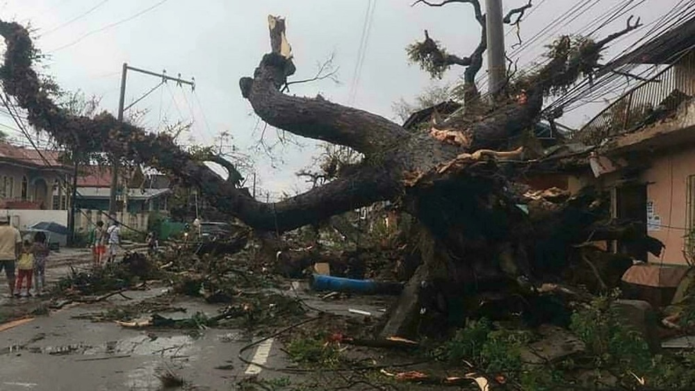 The typhoon uprooted trees, toppled power lines and flooded villages as it barreled across the Philippines. (AFP) The typhoon uprooted trees, toppled power lines and flooded villages as it barreled across the Philippines. (AFP)