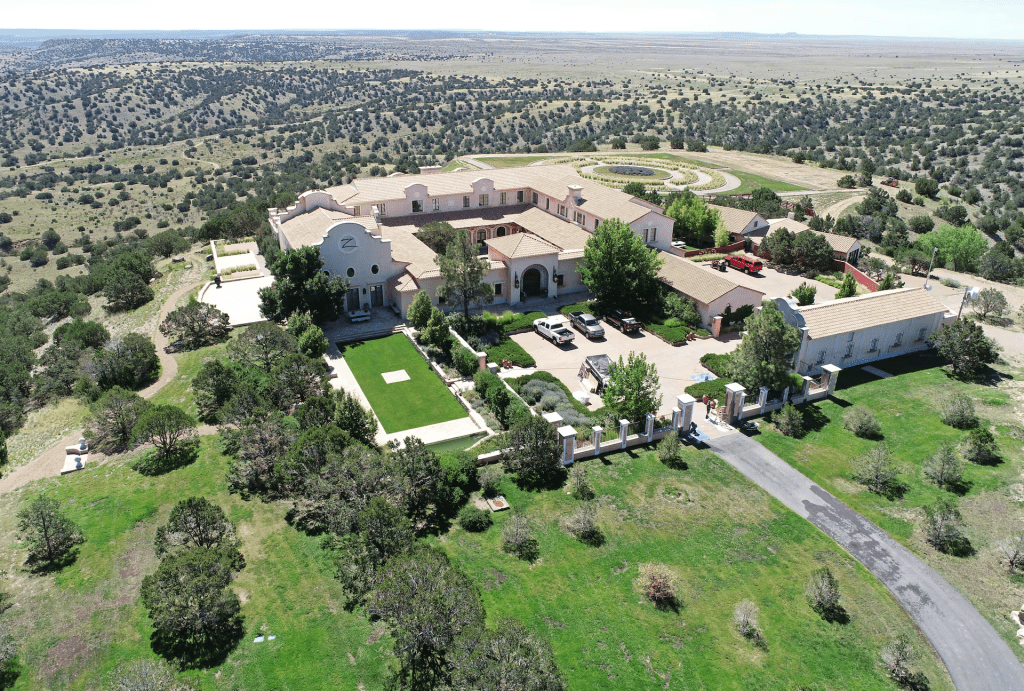 Zorro Ranch, one of the properties of financier Jeffrey Epstein, is seen in an aerial view near Stanley, New Mexico, U.S., July 15, 2019. REUTERS/Drone Base
