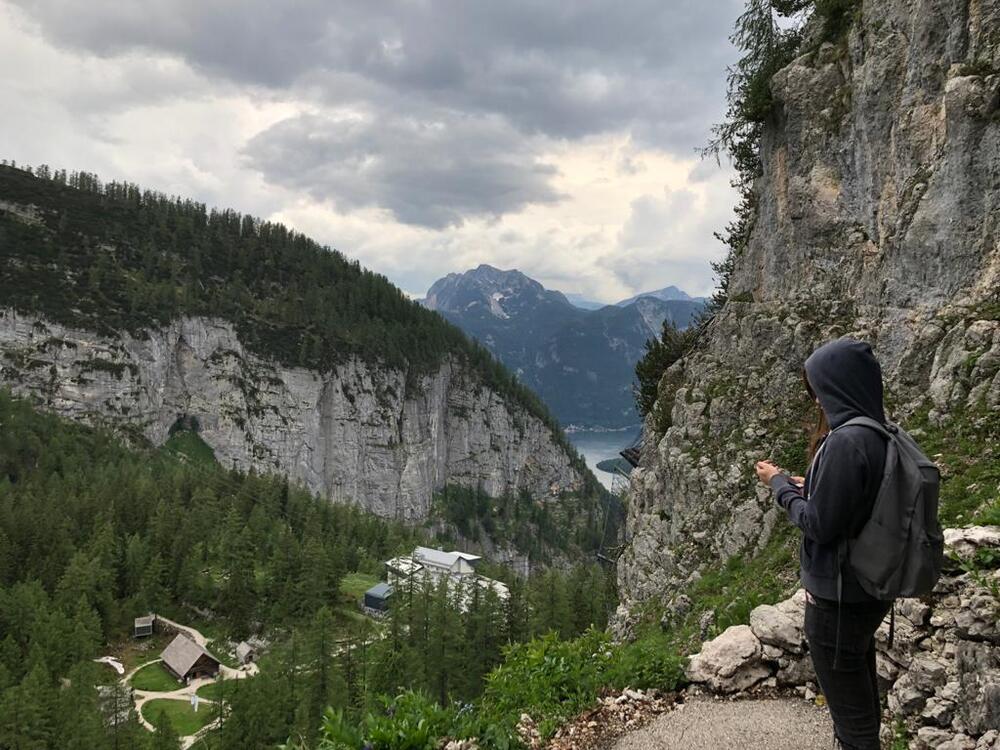 Social worker Windy, seen enjoying the sights in Austria, says she is not scared of leaving Hong Kong behind. Social worker Windy, seen enjoying the sights in Austria, says she is not scared of leaving Hong Kong behind.