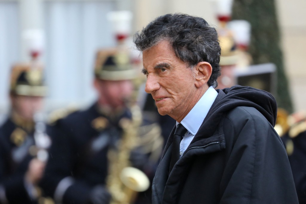 Photo by LUDOVIC MARIN / AFP  President of the Arab World Institute (IMA) Jack Lang arrives to attend a New Year wishes ceremony at the Elysee palace in Paris on January 4, 2018.