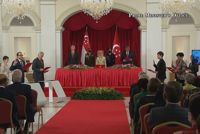 Thirty-three office holders were sworn in at two locations . Thirty-three office holders were sworn in at two locations .