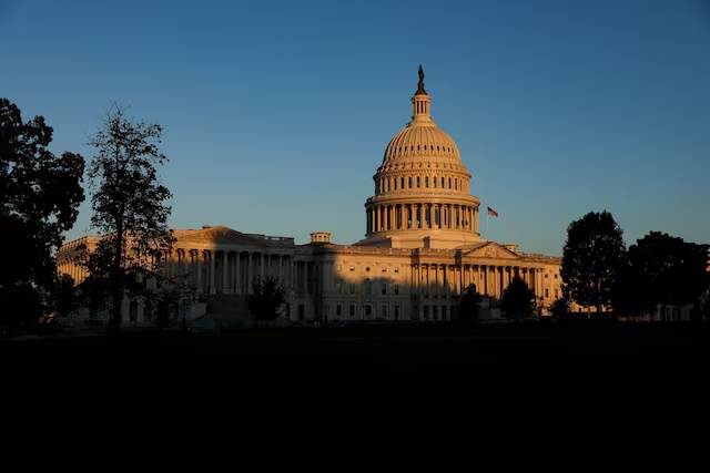 A general view of the U.S. Capitol at sunrise during a continued partial shutdown of the federal government in Washington, D.C., U.S., October 6, 2025. REUTERS/Jonathan Ernst