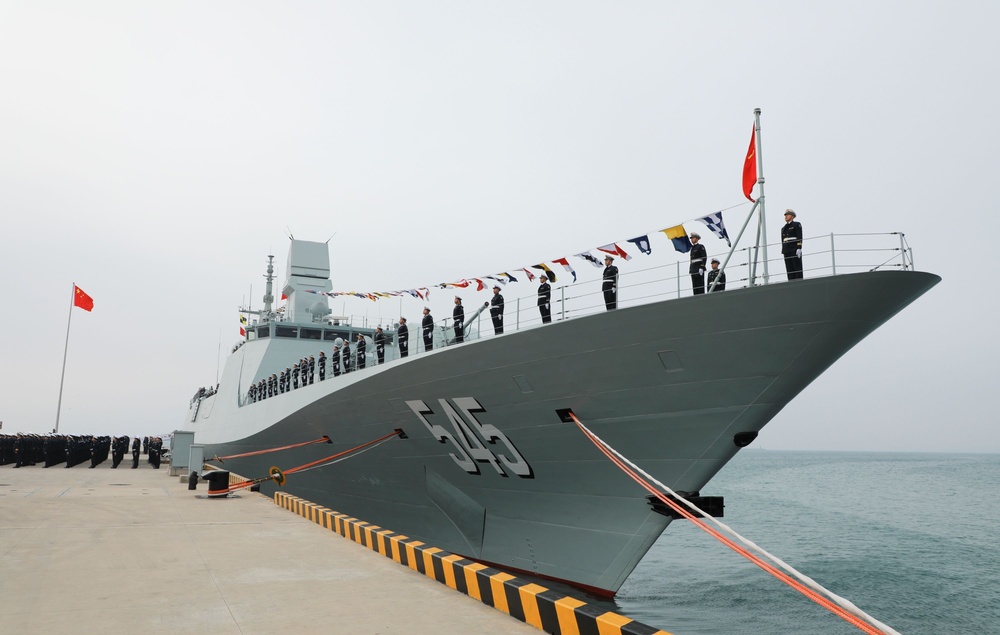 Type 054B frigate 'Luohe' is docked at a military port in Qingdao, East China's Shandong province, on Jan 22, 2025. (PHOTO / XINHUA) Type 054B frigate 'Luohe' is docked at a military port in Qingdao, East China's Shandong province, on Jan 22, 2025. (PHOTO / XINHUA)