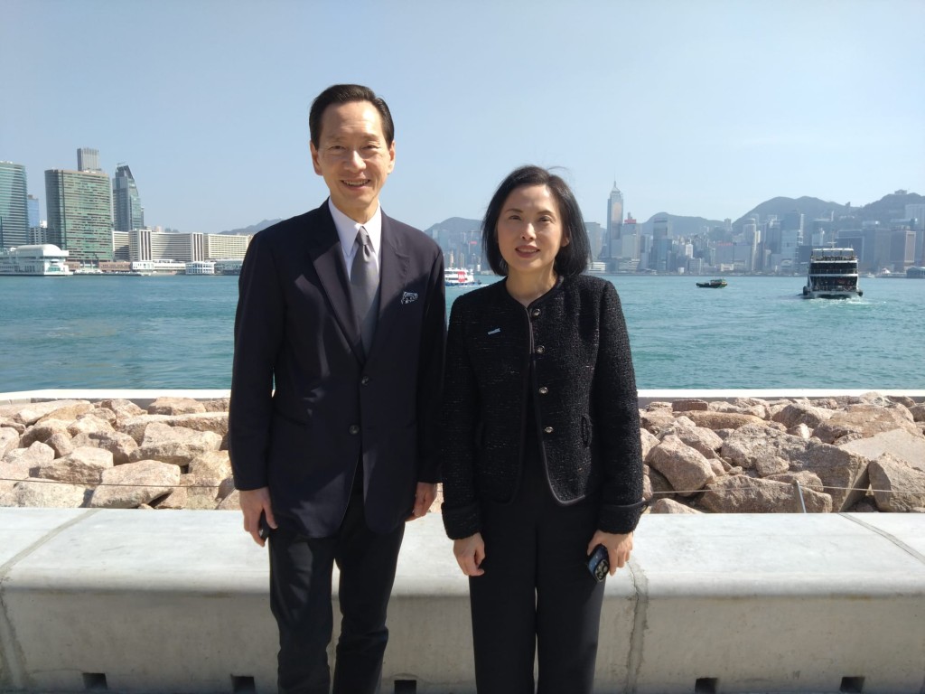 Bernard Charnwut Chan (left), WKCDA board chairman, and Betty Fung Ching Suk-yee, WKCDA Chief Executive Officer.