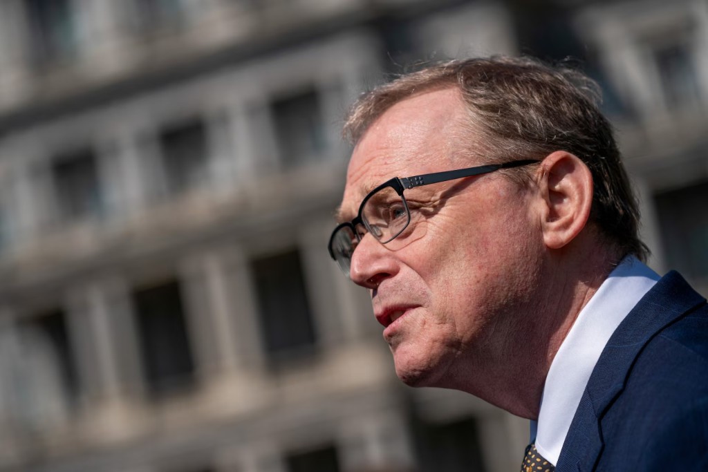National Economic Council Director Kevin Hassett speaks to reporters at the White House in Washington, D.C., U.S., April 18, 2025. REUTERS