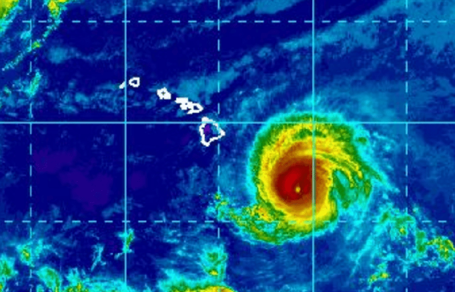 Hurricane Hector approaches Hawaii. in 2018. Image: NOAA Hurricane Hector approaches Hawaii. in 2018. Image: NOAA