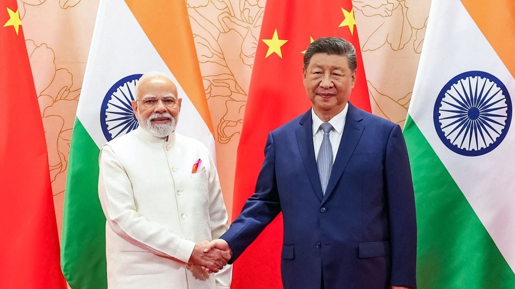 Narendra Modi and Xi Jinping.  AFP