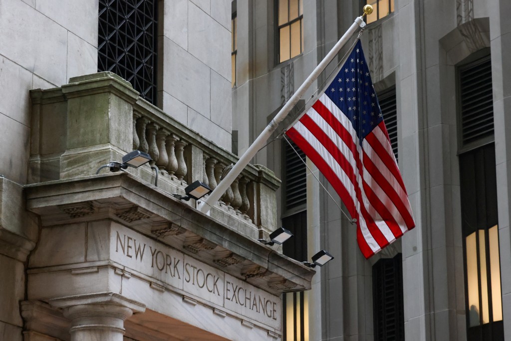 The Wall Street entrance to the New York Stock Exchange (NYSE) is seen in New York City, U.S., March 17, 2025. REUTERS/Kylie Cooper