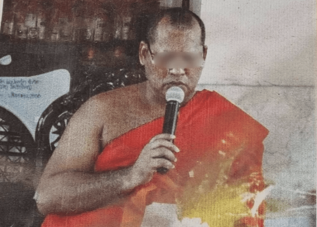 The abbot of Wat Bua Kwan in Nonthaburi province, identified as "Ajarn A." Thaitabloid