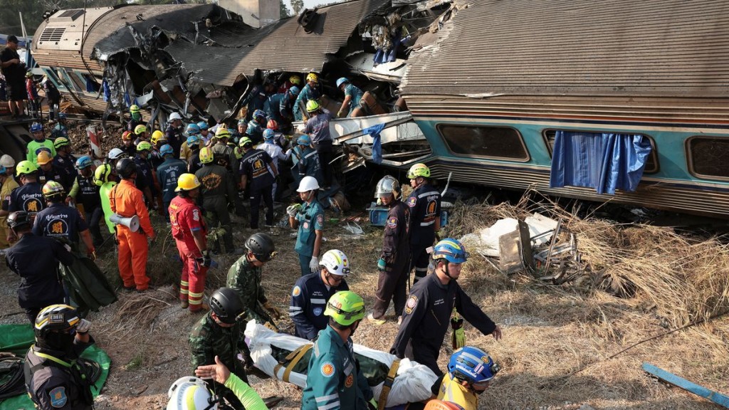 Train traveling from Bangkok to Ubon Ratchathani derailed in Sikhio district. Reuters