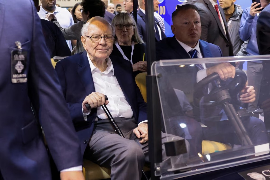 Berkshire Hathaway Chairman Warren Buffett attends the Berkshire Hathaway Inc annual shareholders' meeting in Omaha, Nebraska, U.S., May 3, 2024. REUTERS