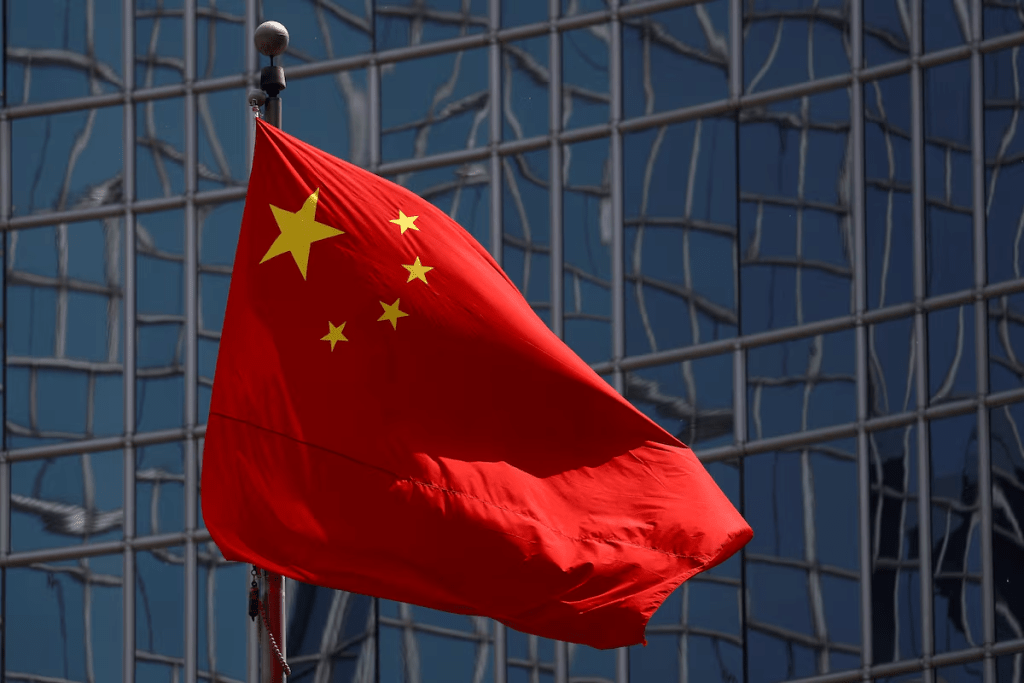 The Chinese national flag is seen in Beijing, China April 29, 2020. REUTERS/Thomas Peter/File Photo