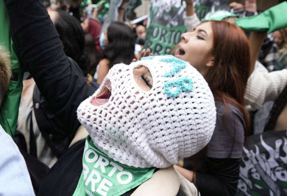 Abortion-rights activists celebrate after the Constitutional Court approved the decriminalization of abortion. (AP) Abortion-rights activists celebrate after the Constitutional Court approved the decriminalization of abortion. (AP)