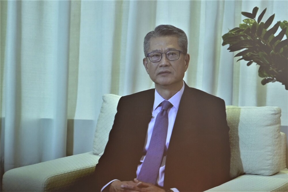 Paul Chan, Financial Secretary, the Hong Kong Special Administrative Region Government, delivered welcome remarks at the HKFIA 2020 Forum.