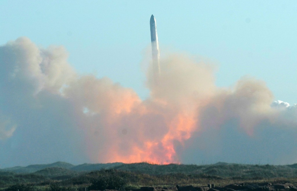SpaceX's Starship rocket is pictured after launching as seen from South Padre Island near Brownsville, Texas, U.S. January 16, 2025. REUTERS
