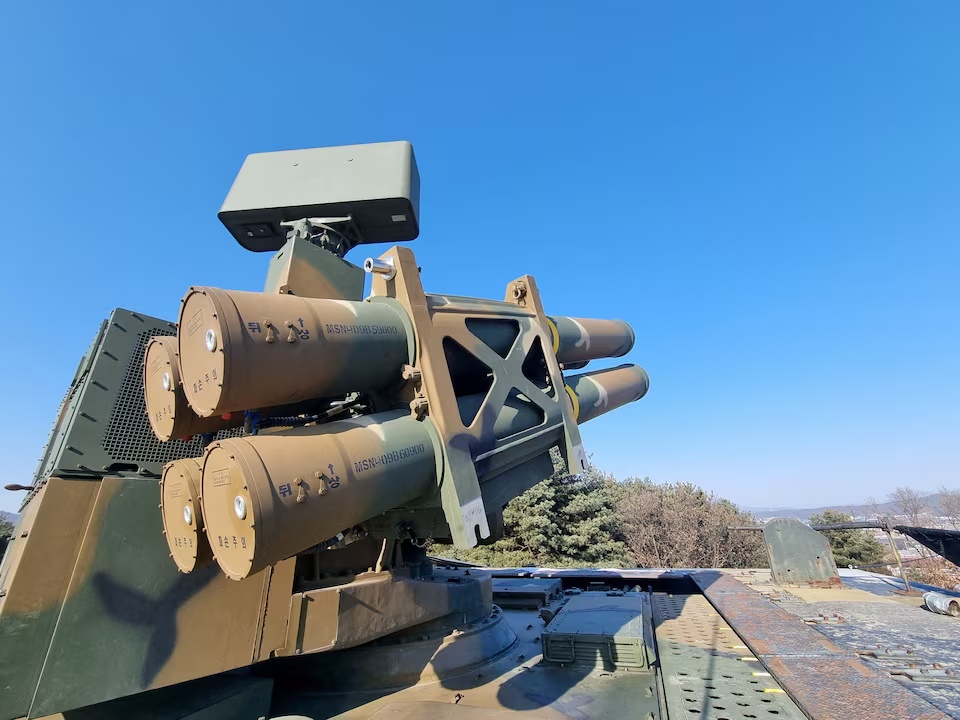  South Korea's short-range surface-to-air missile system Chunma is seen during an anti-drone drill in Yangju, South Korea, in this handout picture provided by the South Korean Defence Ministry on December 29, 2022. The South Korean Defence Ministry/Handout via REUTERS /File Photo 