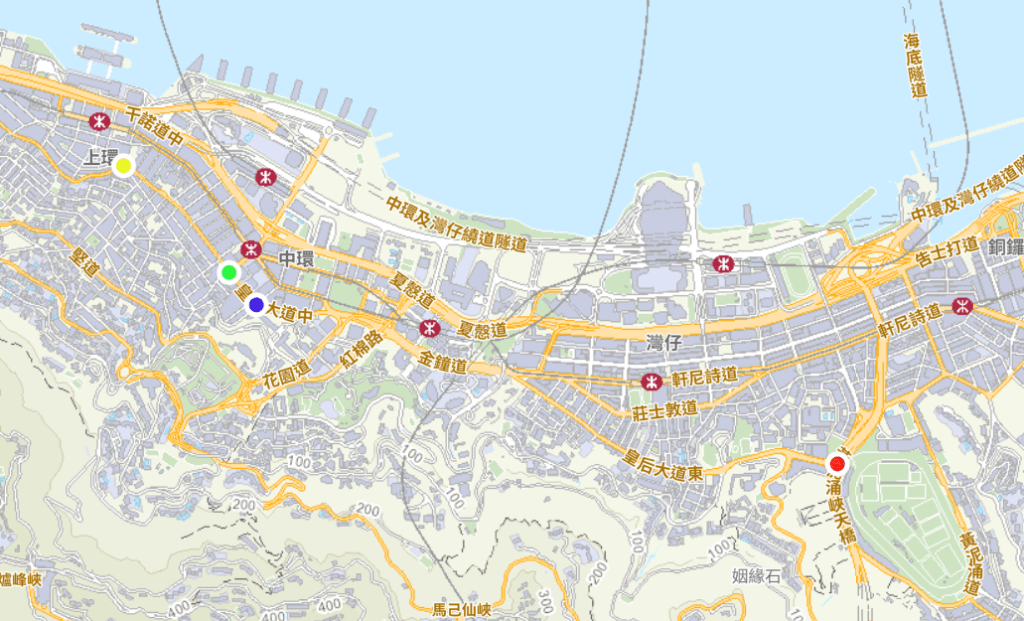 The four trial locations 