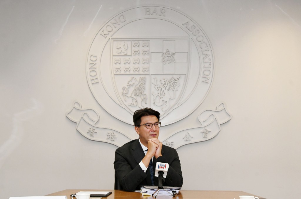 Bar Association Chairman José-Antonio Maurellet, who has been in office for over six months, gives an interview to Sing Tao Daily.