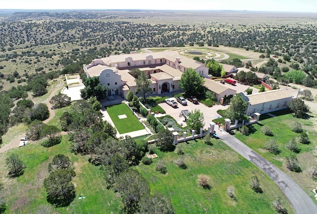 Zorro Ranch, one of the properties of financier Jeffrey Epstein, is seen in an aerial view near Stanley, New Mexico, U.S., July 15, 2019. REUTERS/Drone Base/File Photo 