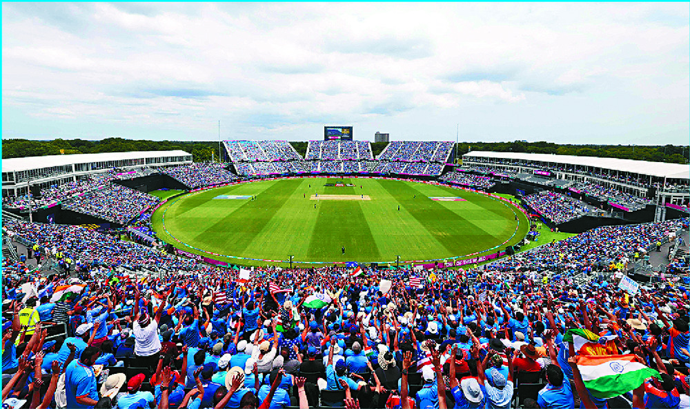 The match at Nassau County International Cricket Stadium draws a huge crowd. AFP The match at Nassau County International Cricket Stadium draws a huge crowd. AFP
