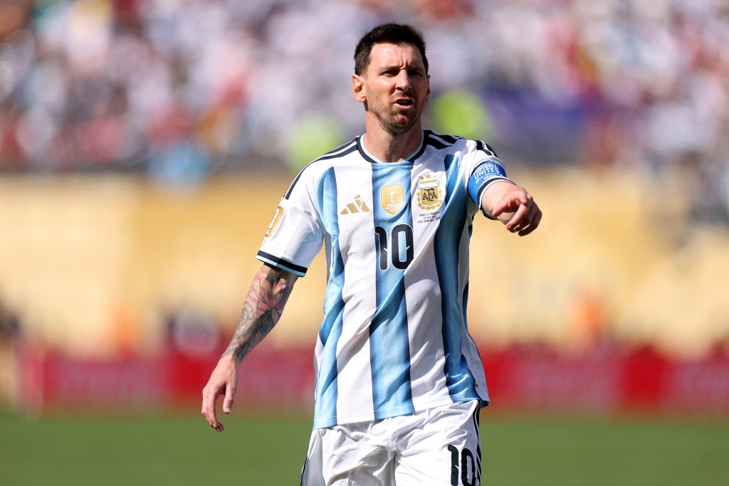 Lionel Messi #10 of Argentina during the FIFA World Cup 2026 Final match between Spain and Argentina at New York New Jersey Stadium on July 19, 2026 in East Rutherford, New Jersey. Carl Recine/Getty Images/AFP