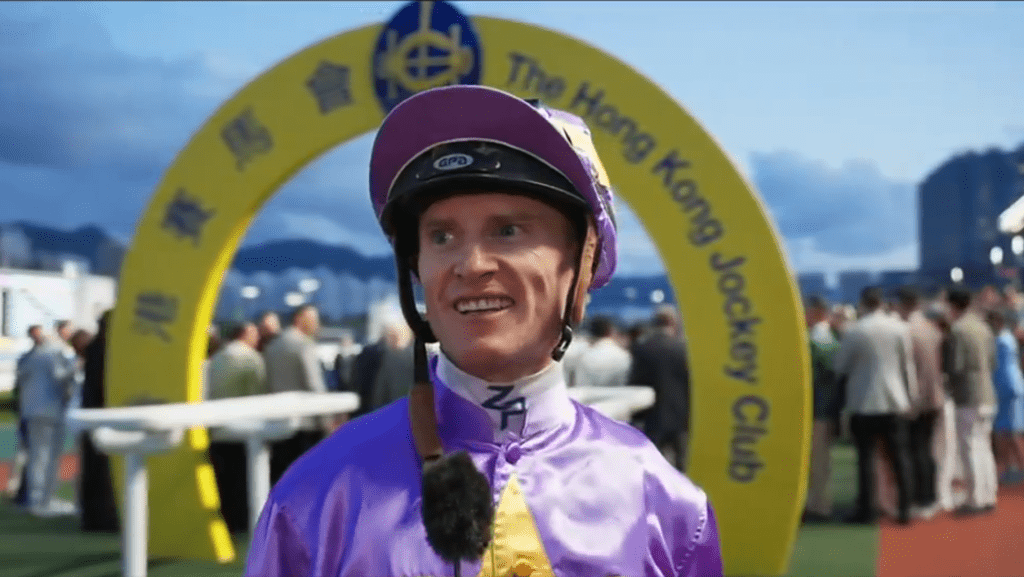 Zac Purton post-race interview after Little Paradise's Group 3 Premier Cup win at Sha Tin. HKJC