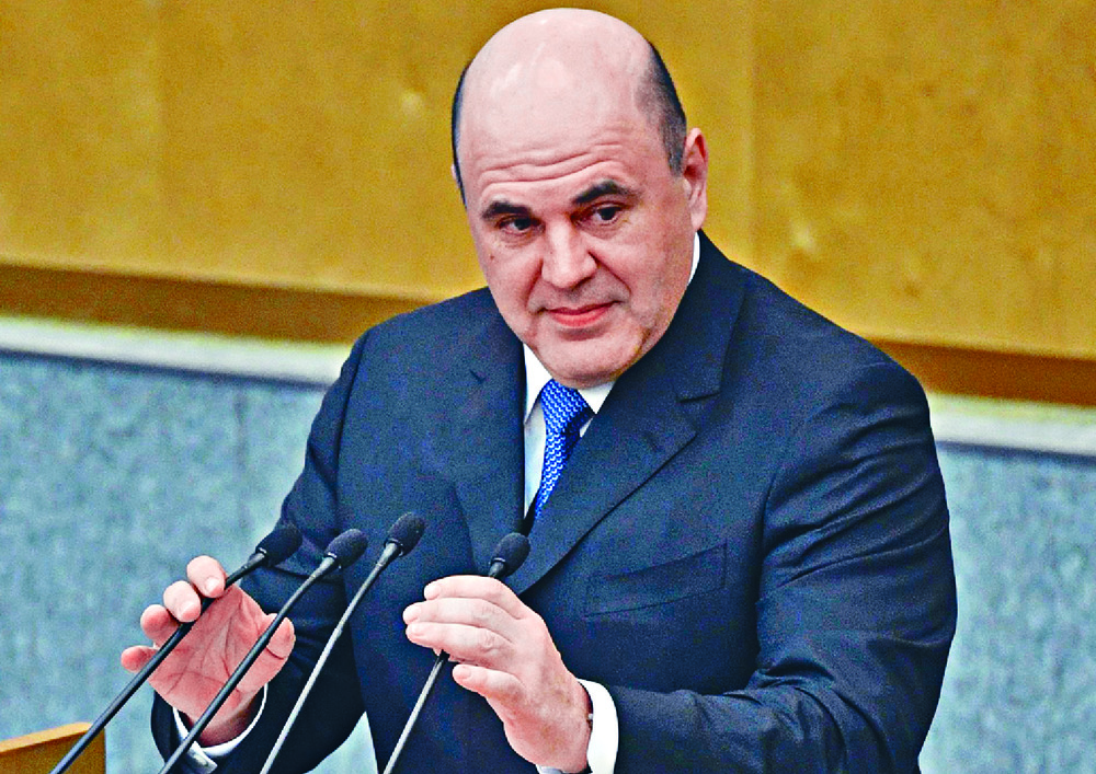 Prime Minister Mikhail Mishustin wants the Russian people to feel 'real changes'. AFP Prime Minister Mikhail Mishustin wants the Russian people to feel 'real changes'. AFP