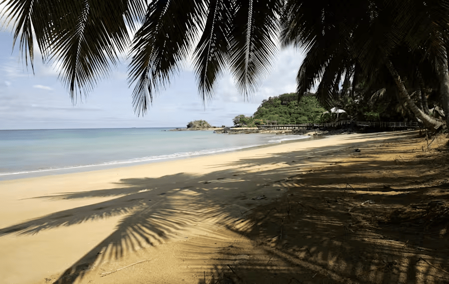 FILE - The empty beach of the Bombom resort on Principe Island, Nov. 8 2006. (AP Photo/Armando Franca, File)