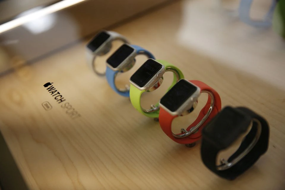 A display case containing the Apple Watch Sport is seen at Apple's flagship retail store in San Francisco, California. (Reuters) A display case containing the Apple Watch Sport is seen at Apple's flagship retail store in San Francisco, California. (Reuters)