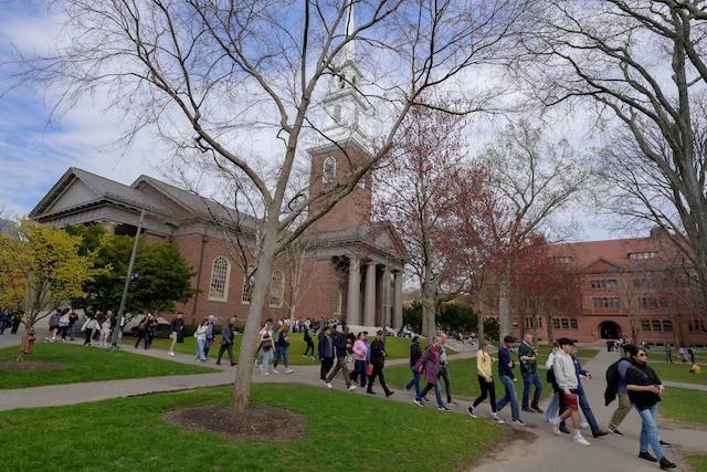 Trump administration freezes future grants to Harvard