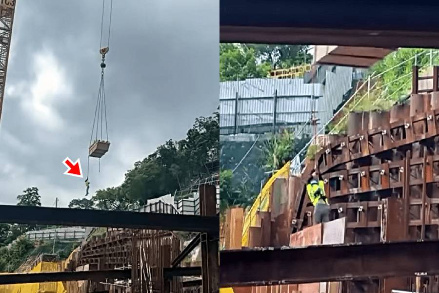thestandard.com.hk - The Standard 英文虎報 - Safety harness saves construction worker dangling dozens of meters above Tai Po site