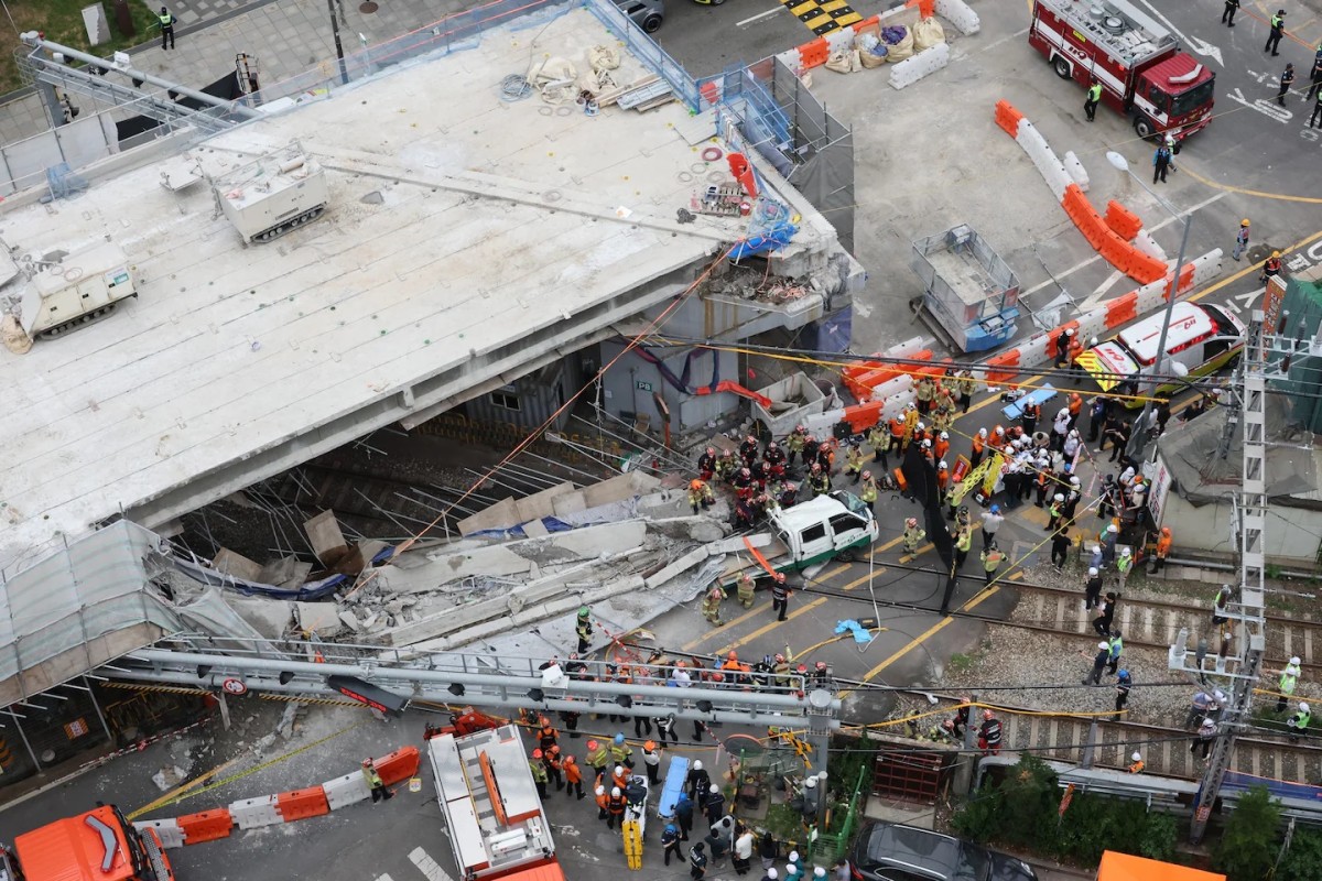 South Korea overpass collapse kills three people during safety